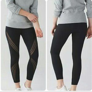 Lululemon High Times Metta Leggings Mesh Black